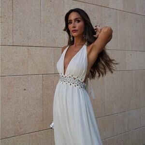 ZARA BLOGGER FAVORITE RHINESTONE MIDI DRESS LIMITED EDITION